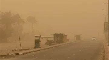 عاصفة ترابية مفاجئة تحول سماء محافظة أسيوط إلى اللون الأصفر في ثوانٍ